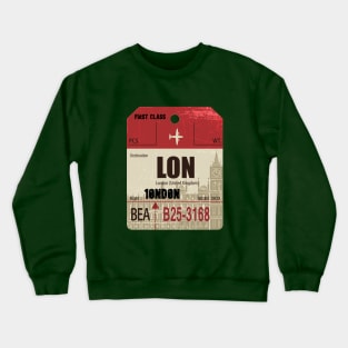 London UK luggage tag Crewneck Sweatshirt